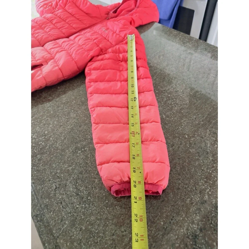 Eddie Bauer Down Reversible Girls Hood Puffer Jacket Large 14-16 Ombré Pin